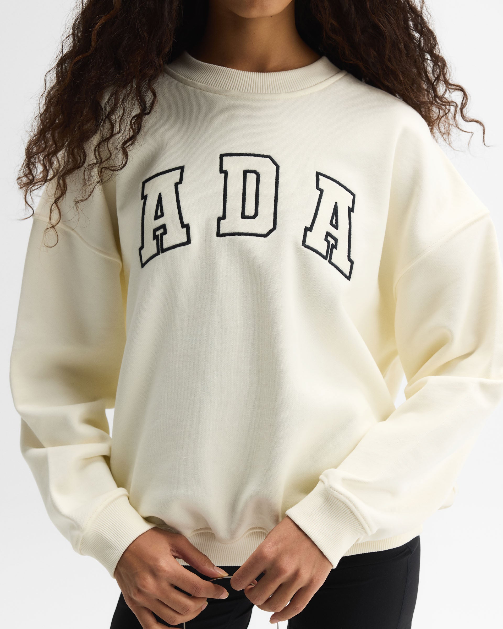 ADA Oversized Sweatshirt - Marshmallow White/Midnight Blue