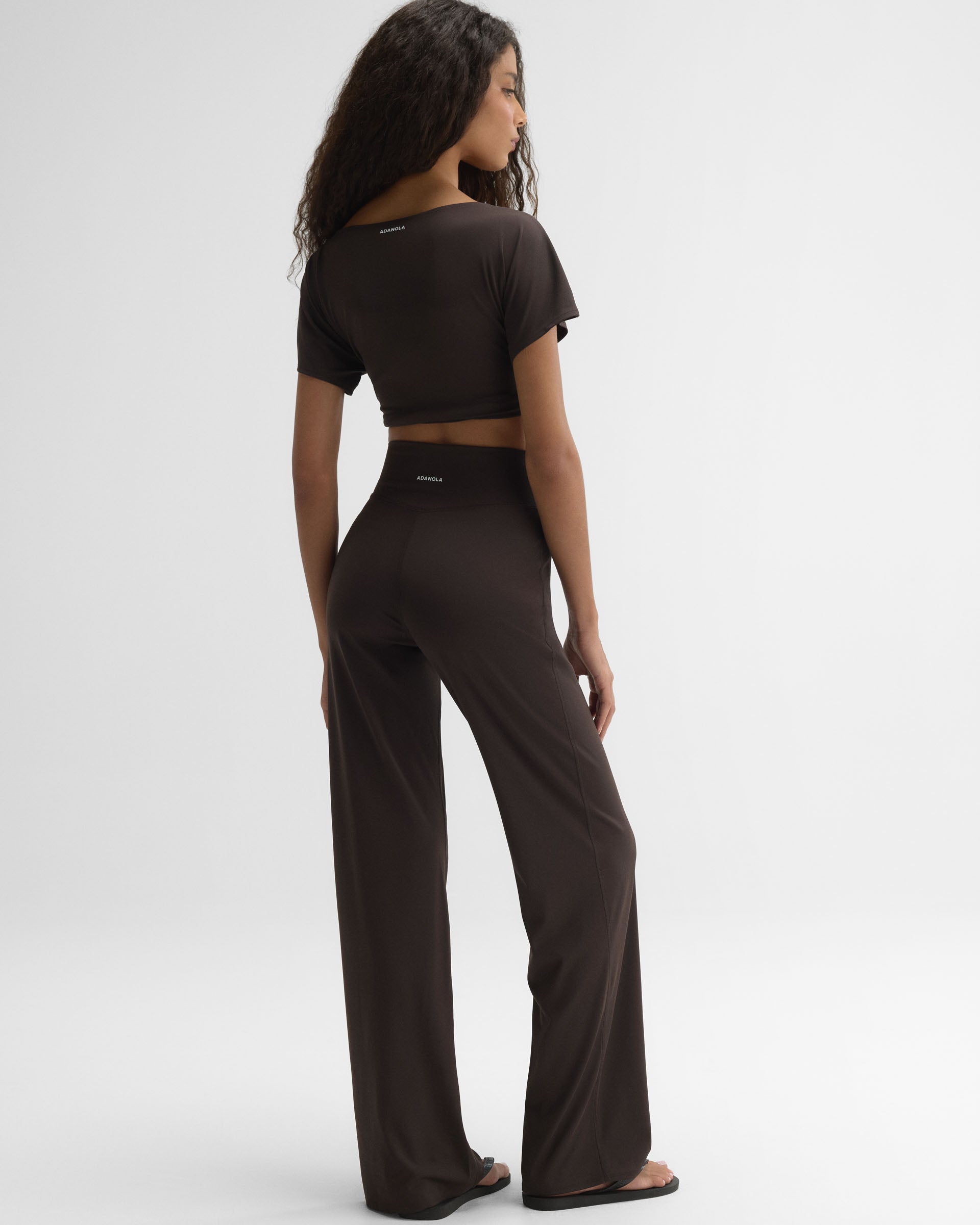 Women's Straight Leg Yoga Pants - Coffee Bean | Adanola – Adanola