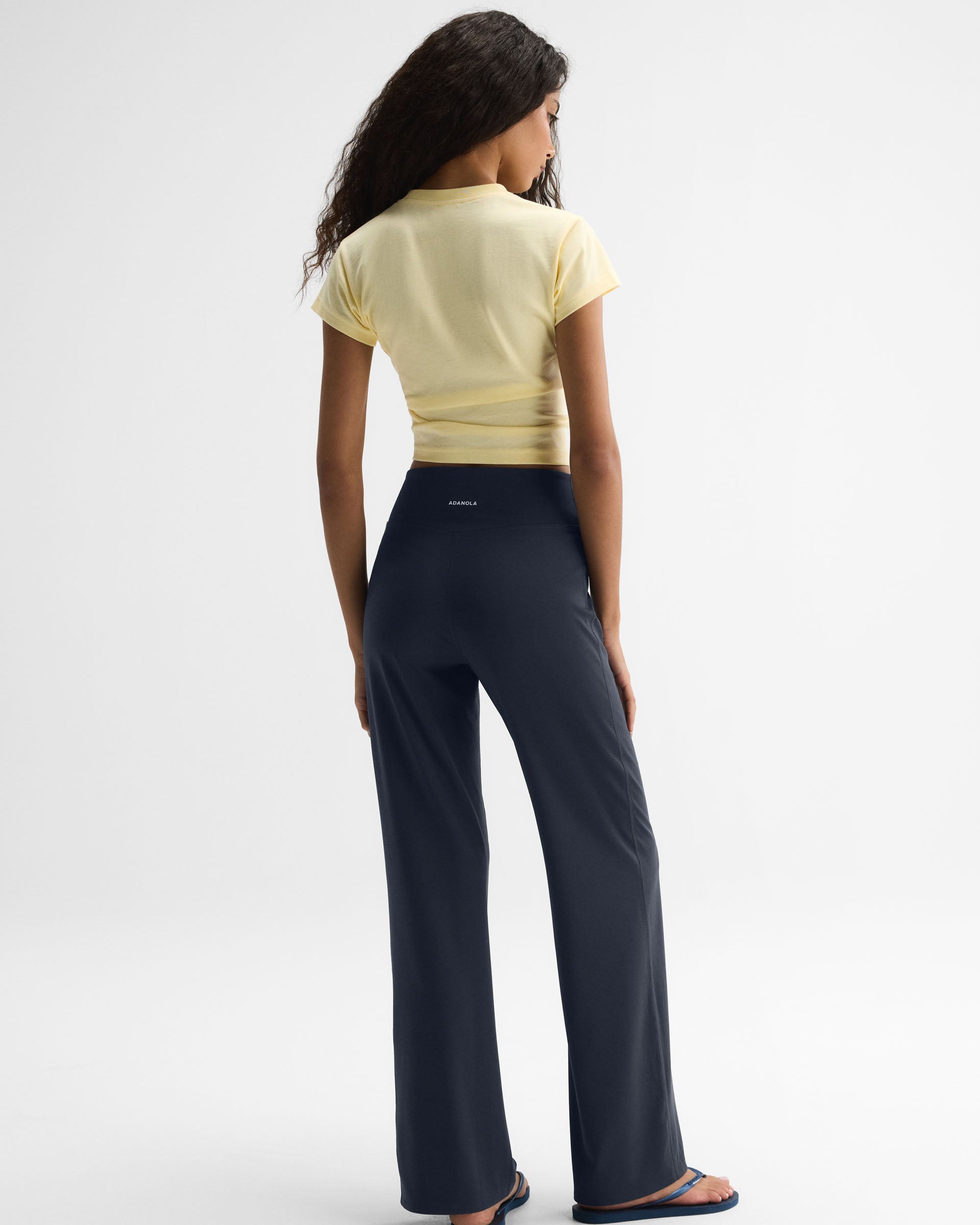 Women's Straight Leg Yoga Pants - Midnight Blue | Adanola – Adanola
