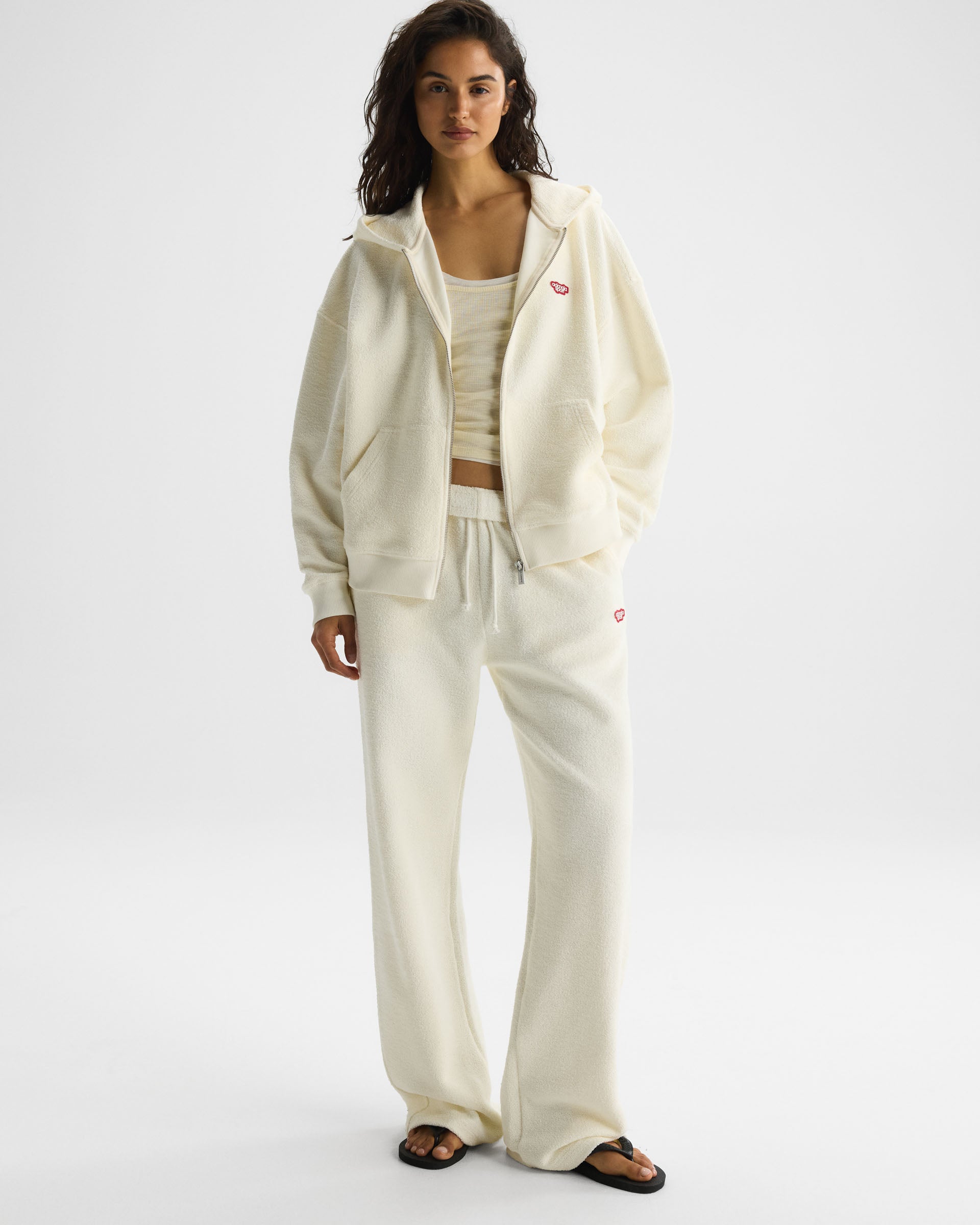 Women's Zip Through Hoodie - White | Adanola – Adanola