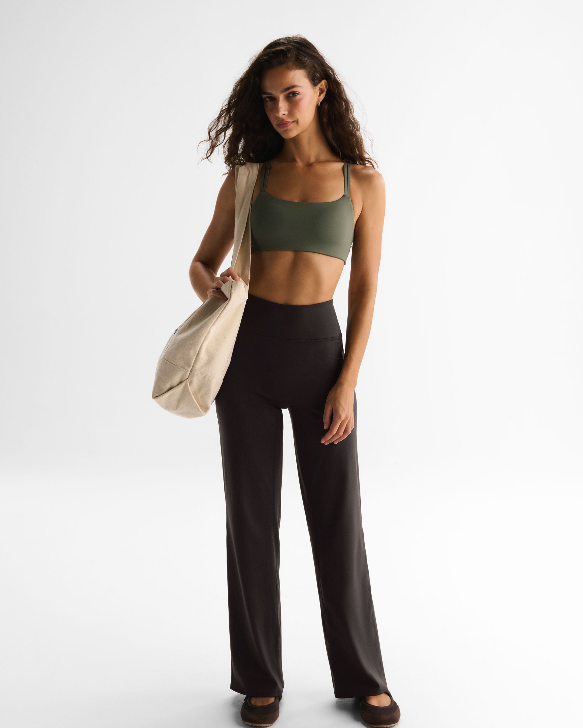 Women's Yoga Pants - Coffee Bean | Adanola – Adanola