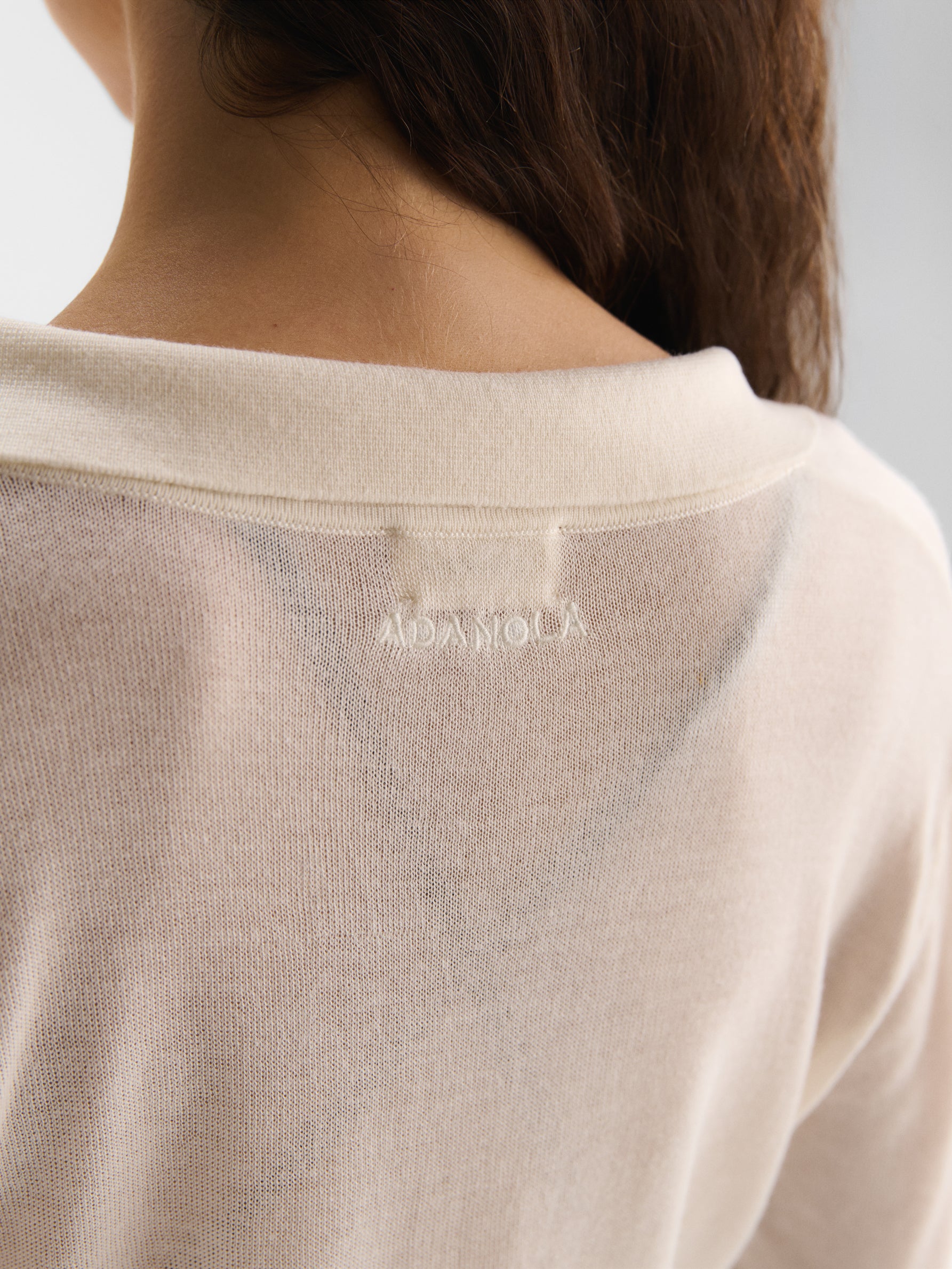 Semi Sheer Collared Dress - Marshmallow White