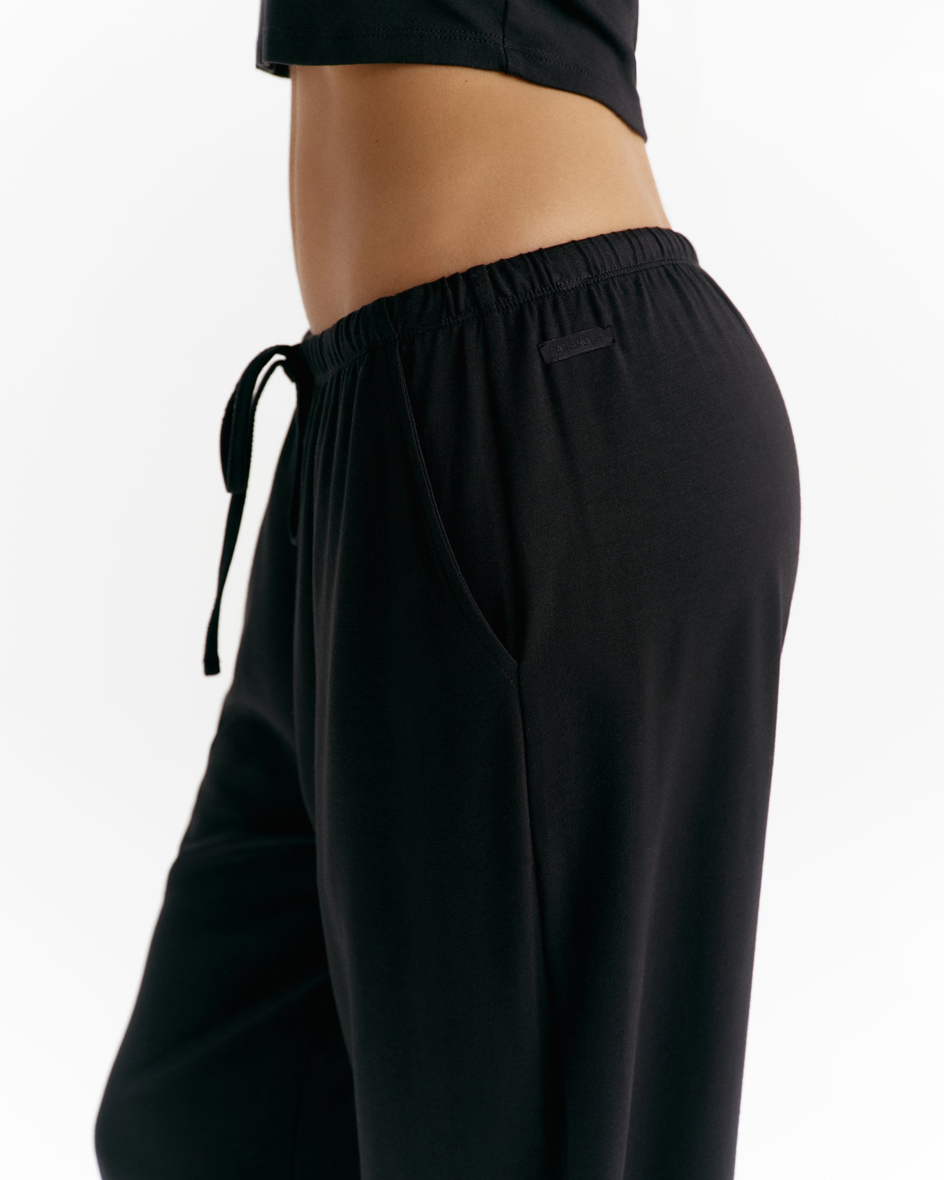 Women's Modal Soft Lounge Trousers - Black | Adanola – Adanola