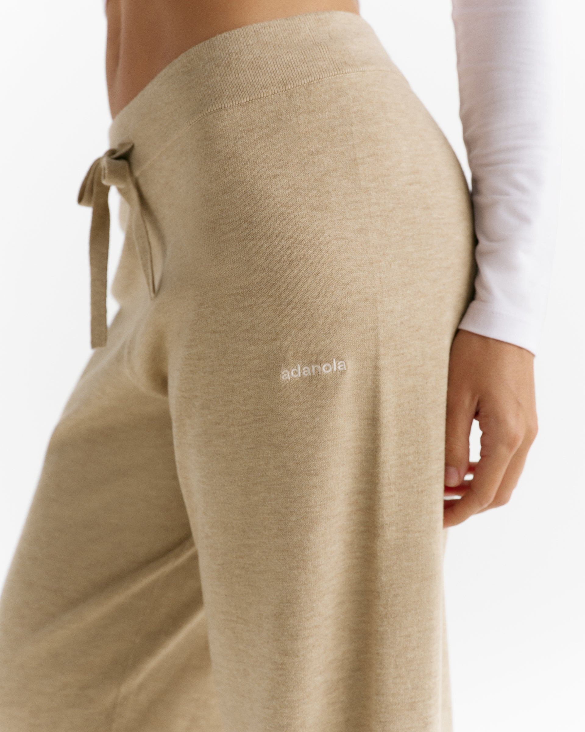 Adanola Knit Straight Leg Trousers - Oatmeal