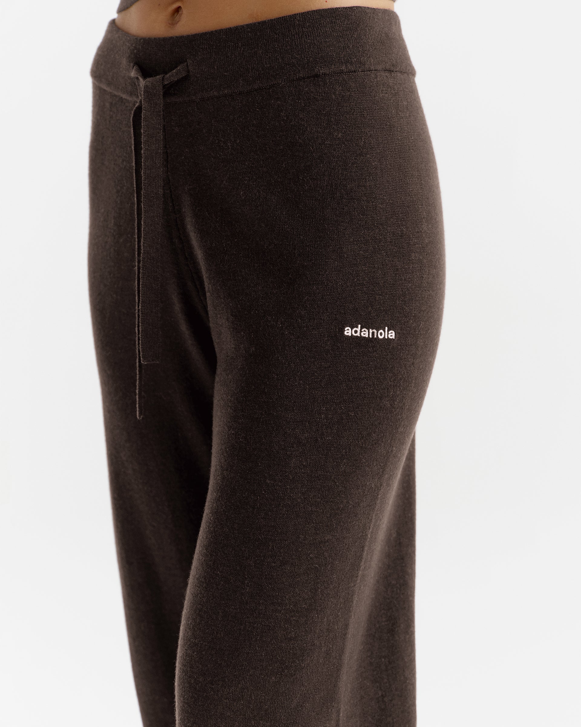 Adanola Knit Straight Leg Trousers - Coffee Bean