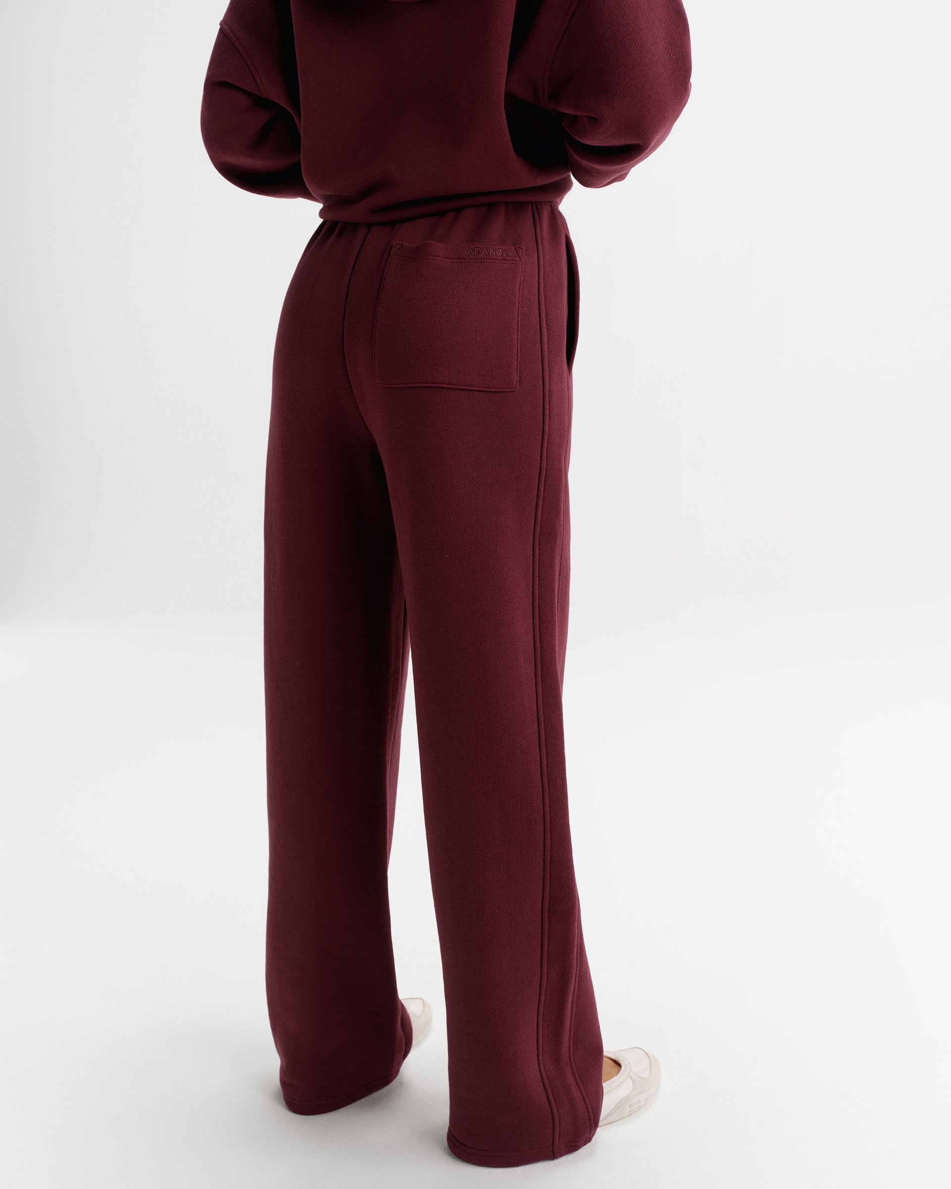 Classic Adanola Straight Leg Sweatpants - Damson Red