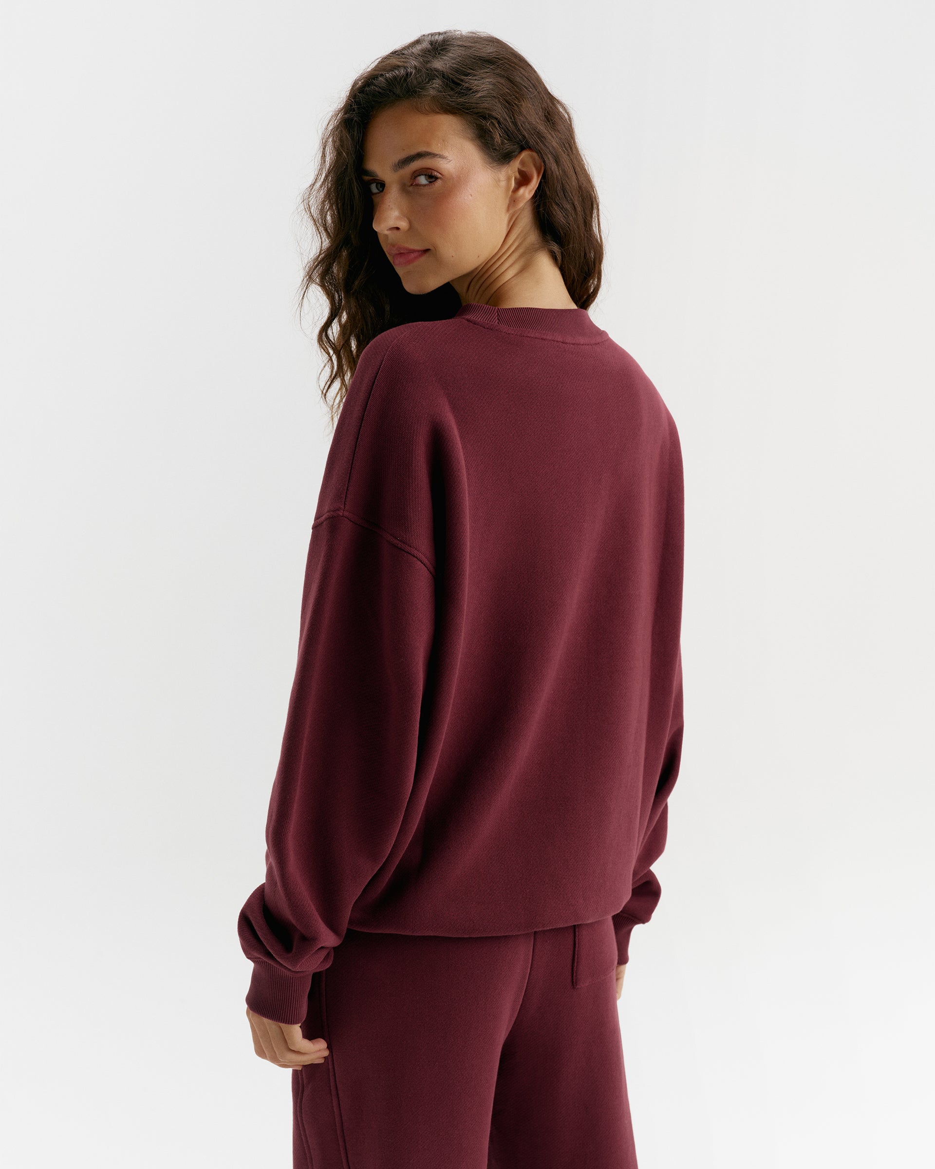 Classic ADA Oversized Sweatshirt - Damson Red