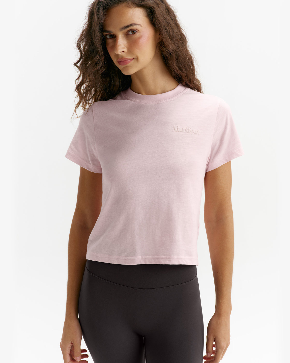 Retro Sport Classic Slub T shirt Soft Pink Marshmallow