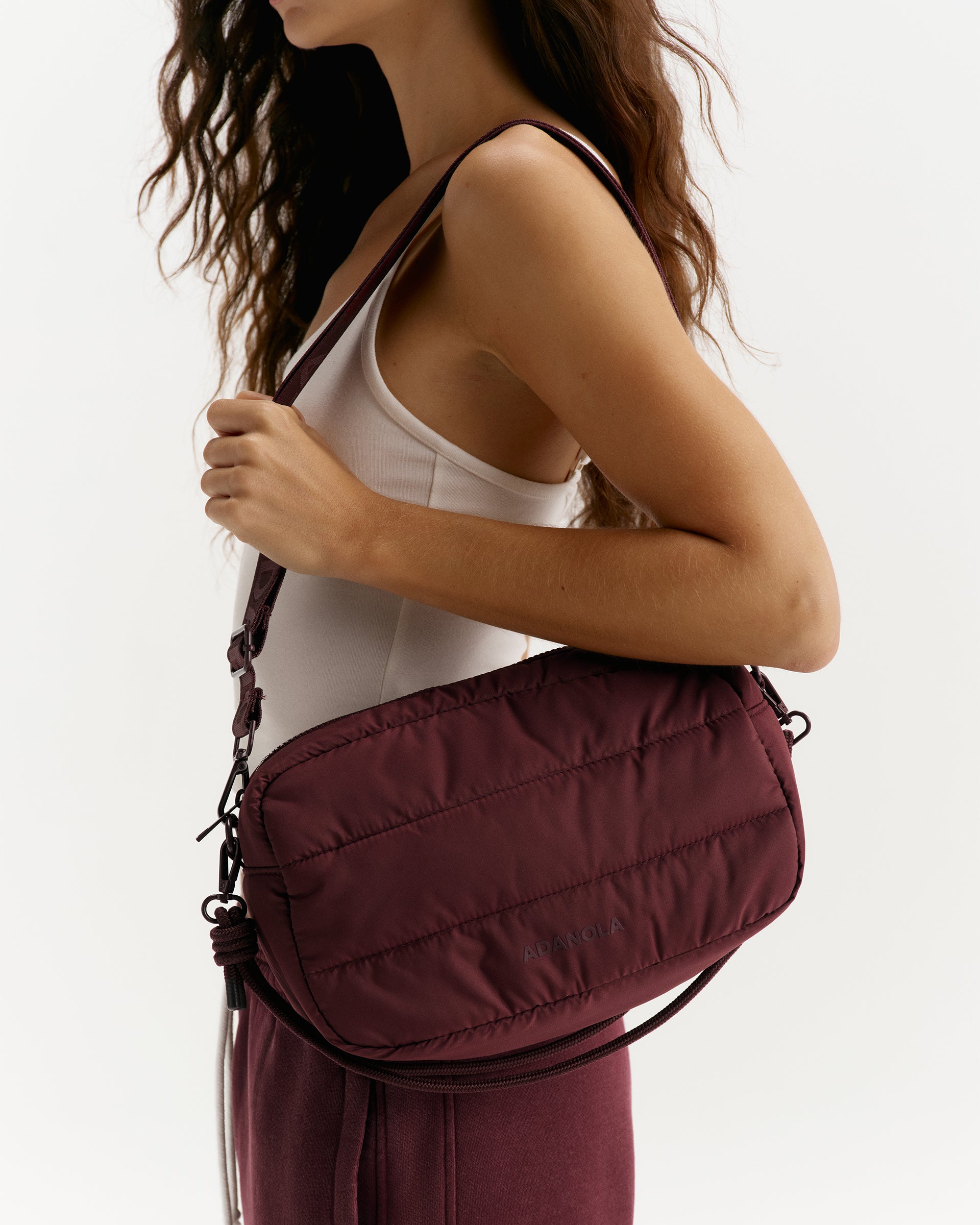 Branded Multi-Strap Bag - Damson Red