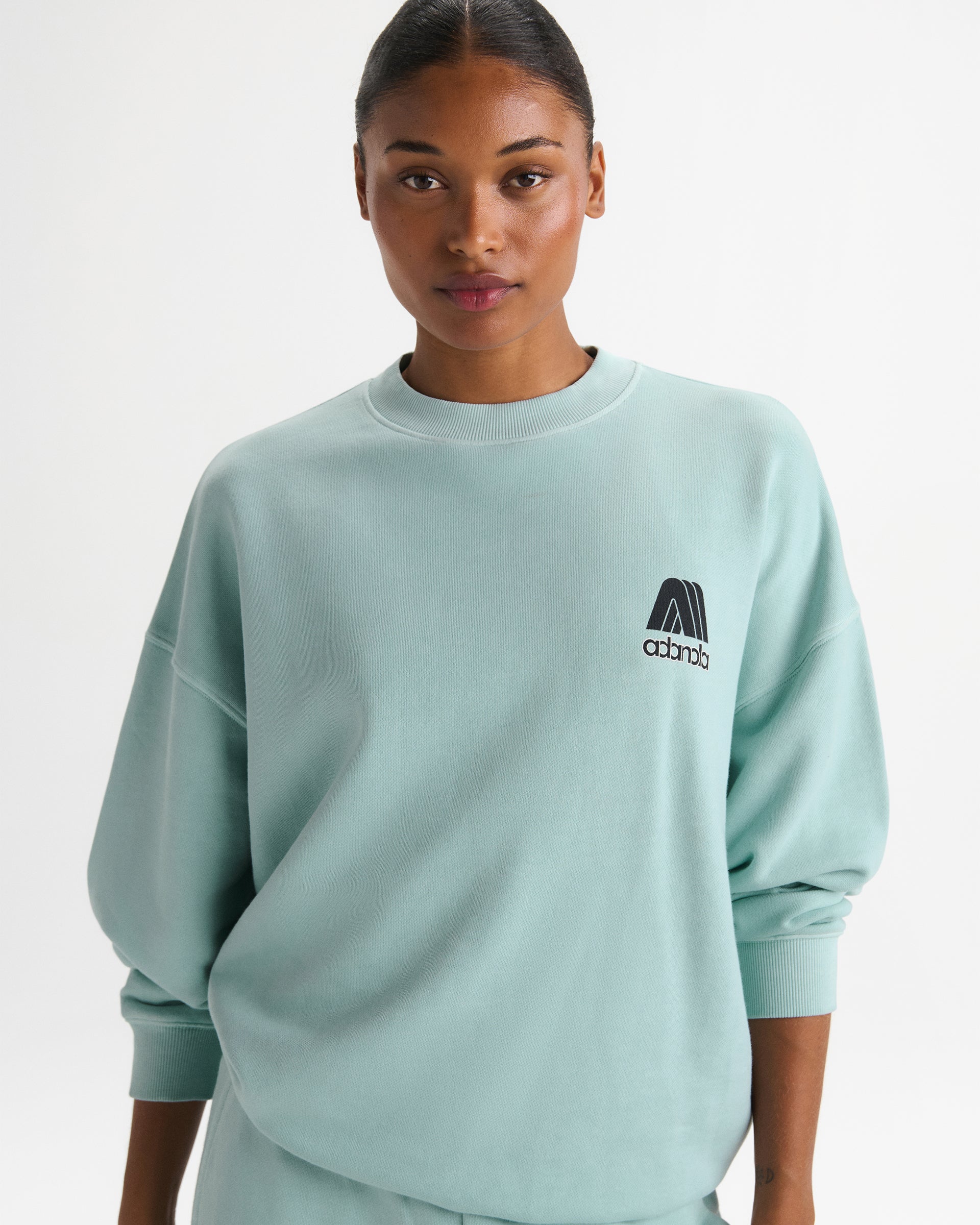 Echo Washed Oversized Sweatshirt - Ocean Blue/Midnight Blue
