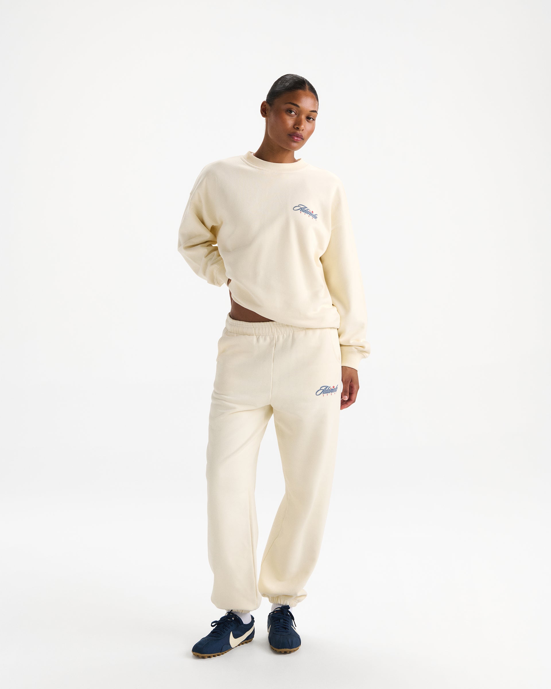 Varsity Collegiate Sweatpants - Marshmallow White