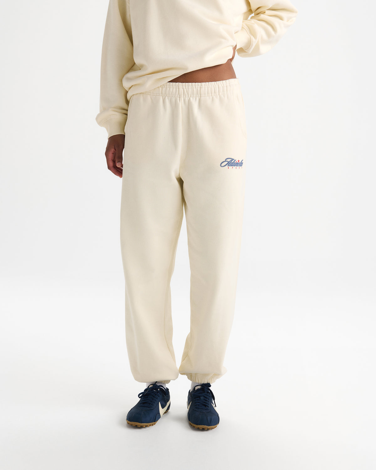Varsity Collegiate Sweatpants - Marshmallow White