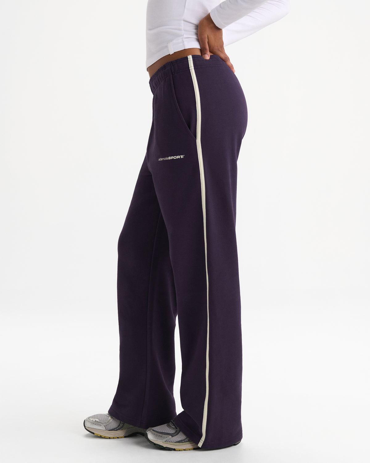 90s Sport Straight Leg Sweatpants - Dark Plum