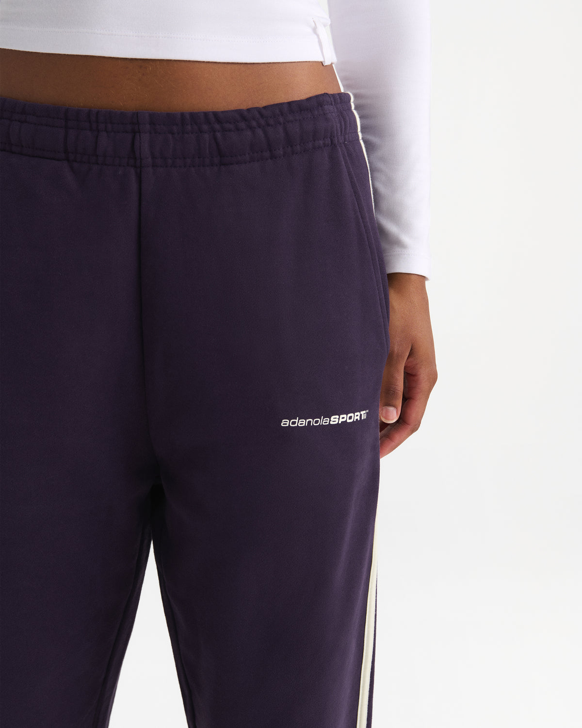 90s Sport Straight Leg Sweatpants - Dark Plum
