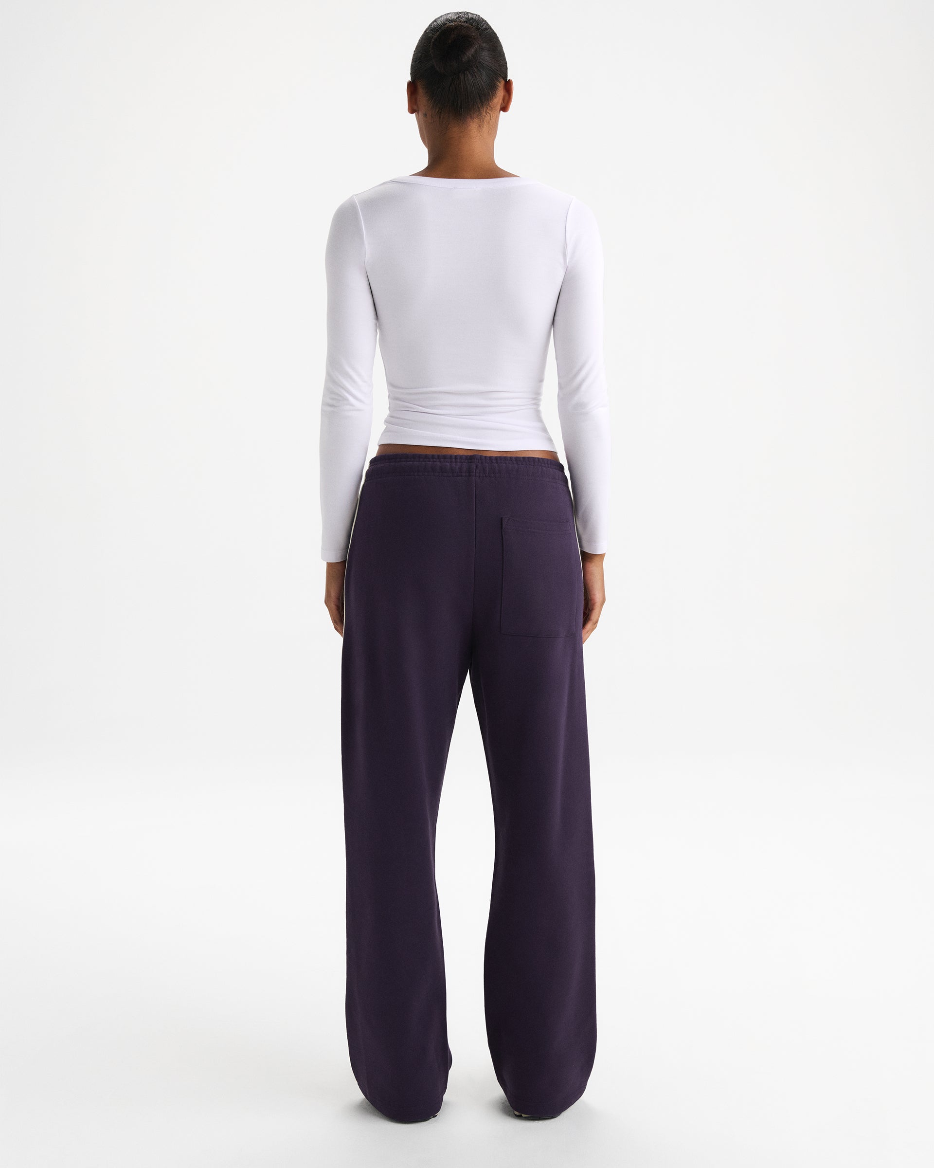 90s Sport Straight Leg Sweatpants - Dark Plum