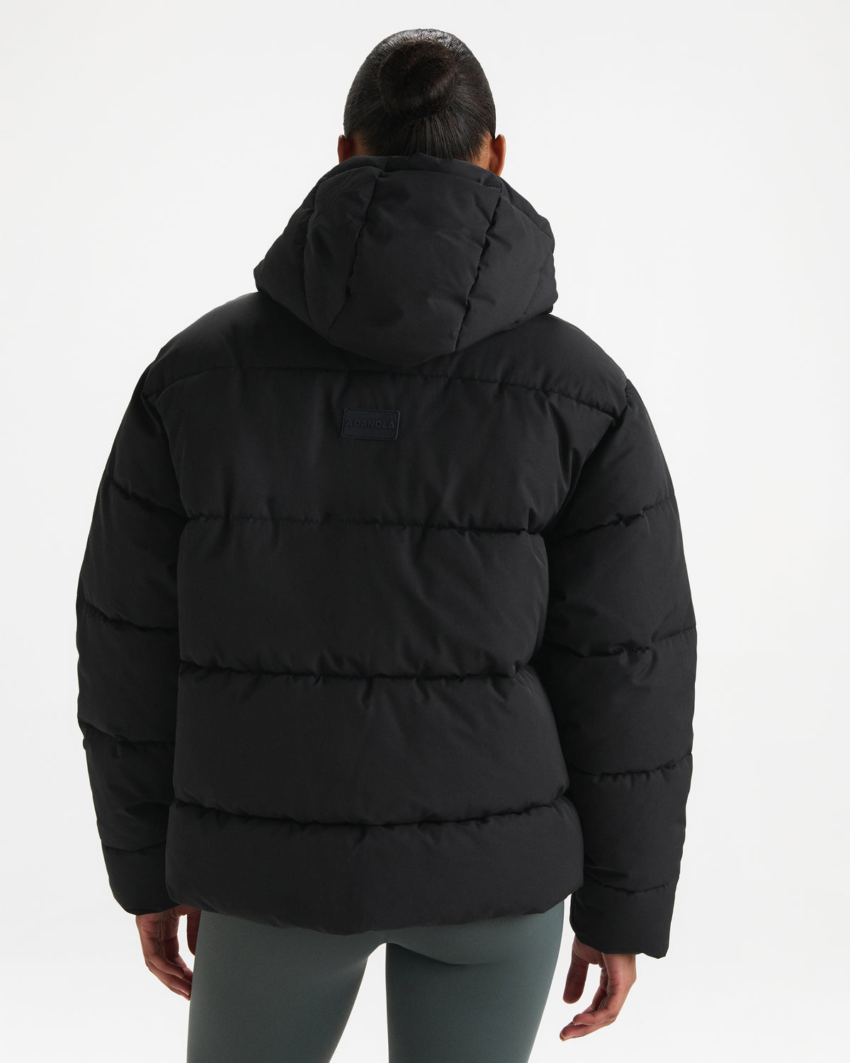 Hooded Puffer Jacket - Black