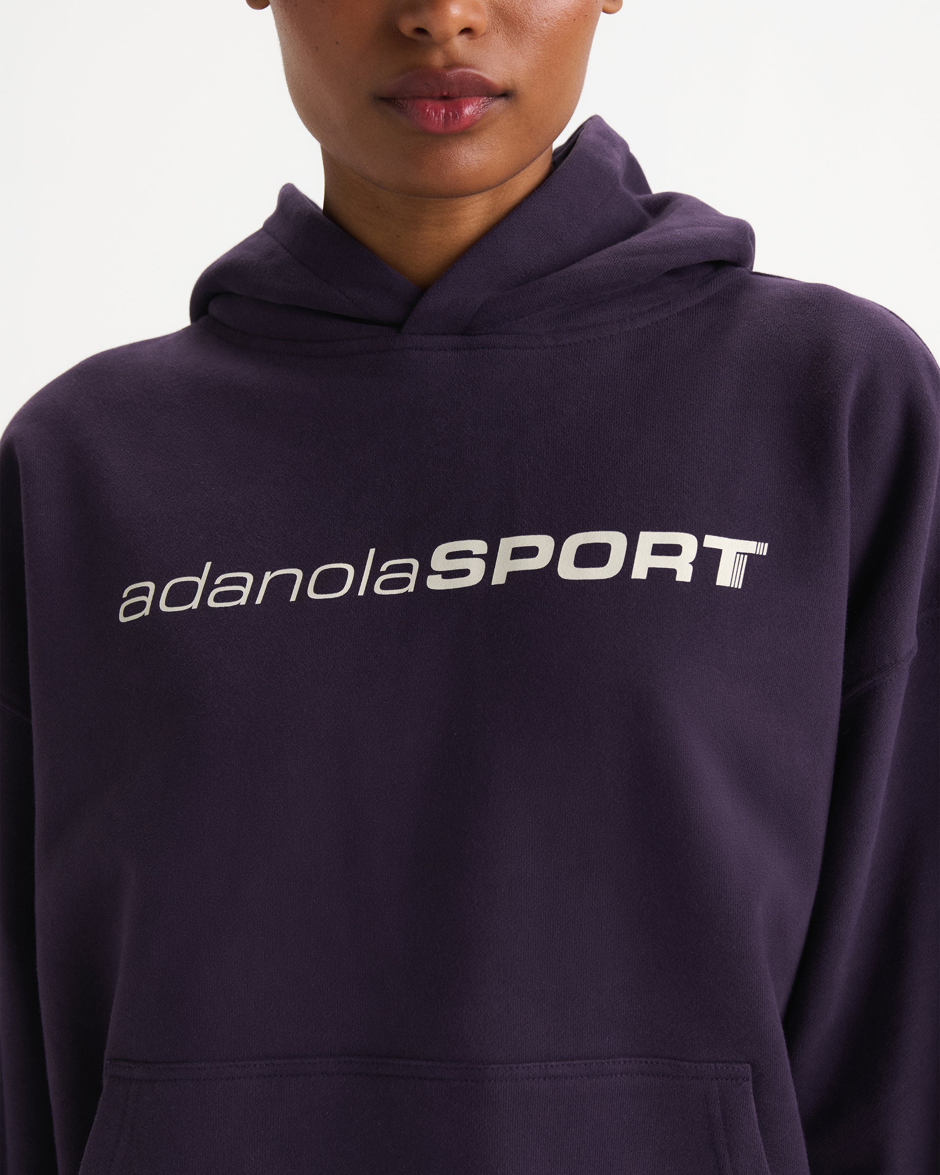 90s Sport Oversized Hoodie - Dark Plum – Adanola