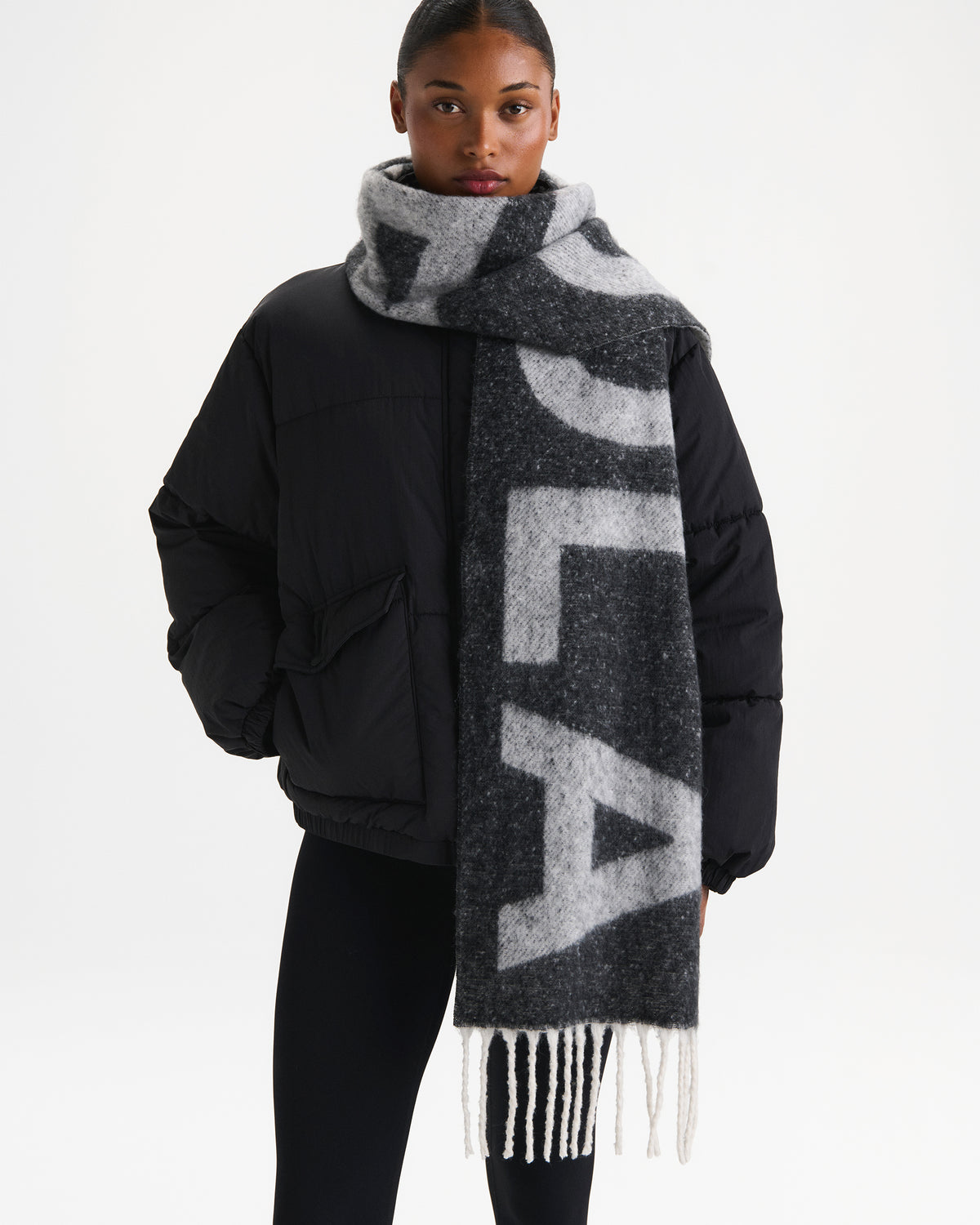 Knit Scarf - Grey Melange