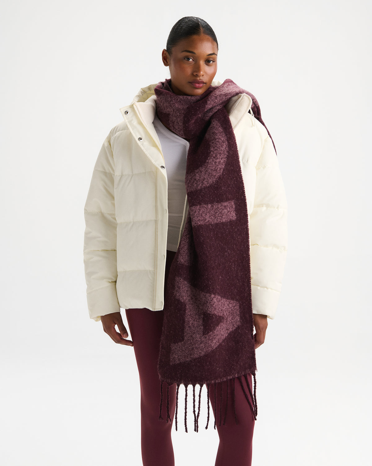 Knit Scarf Dark Cherry