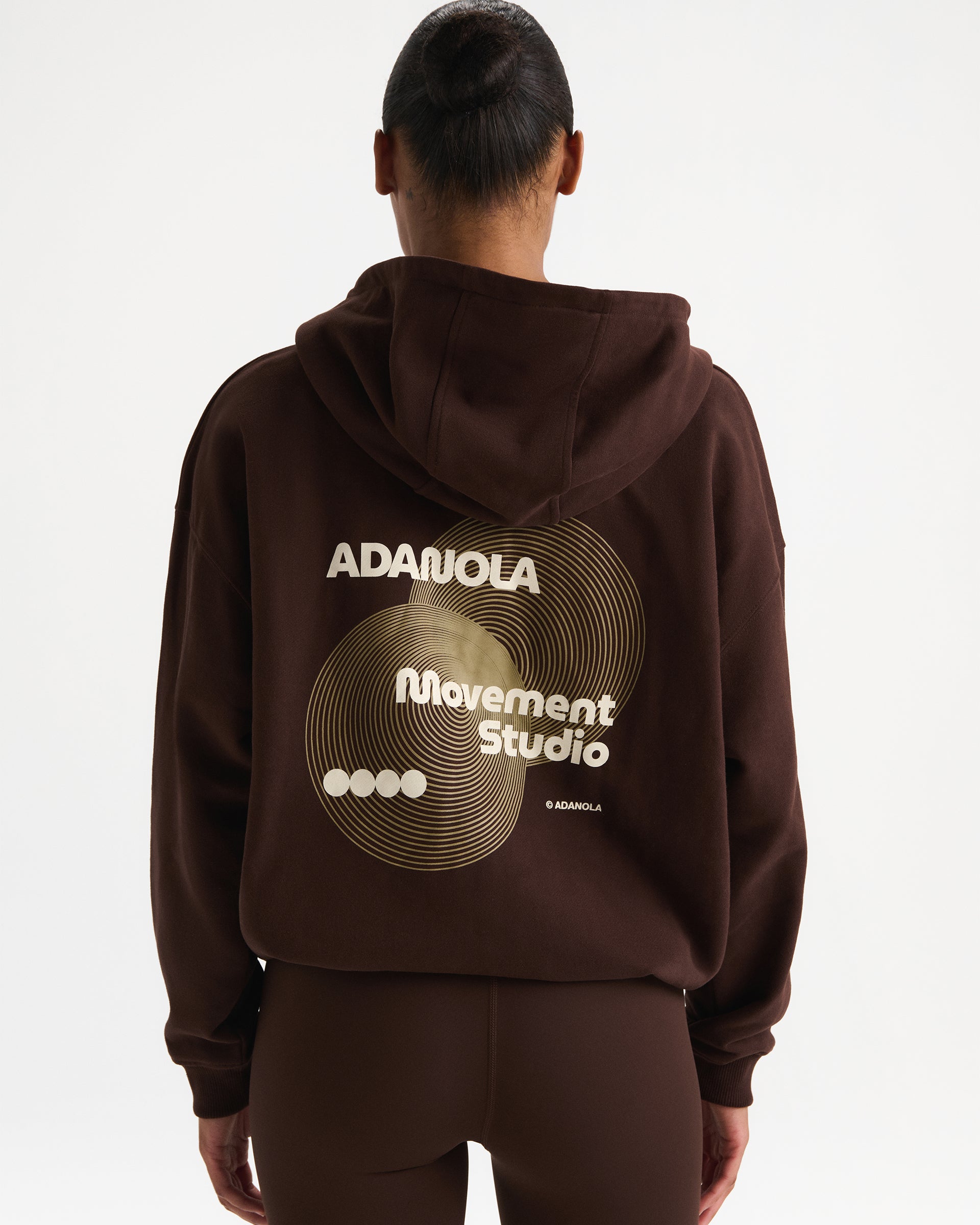 Movement Oversized Full Zip Hoodie - Chocolate Brown