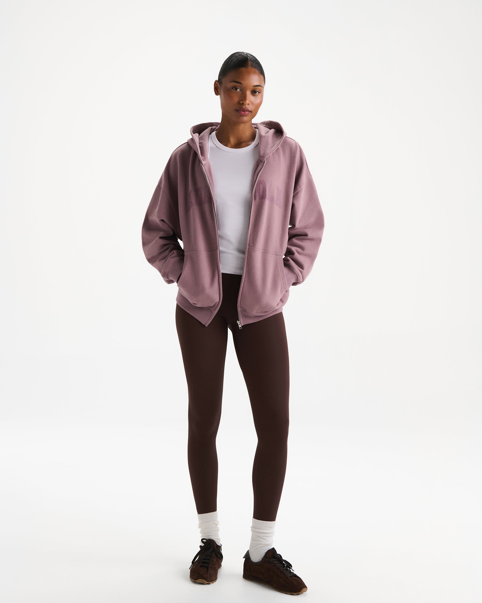 Women's Oversized Zip Hoodie - Dusk Purple | Adanola – Adanola