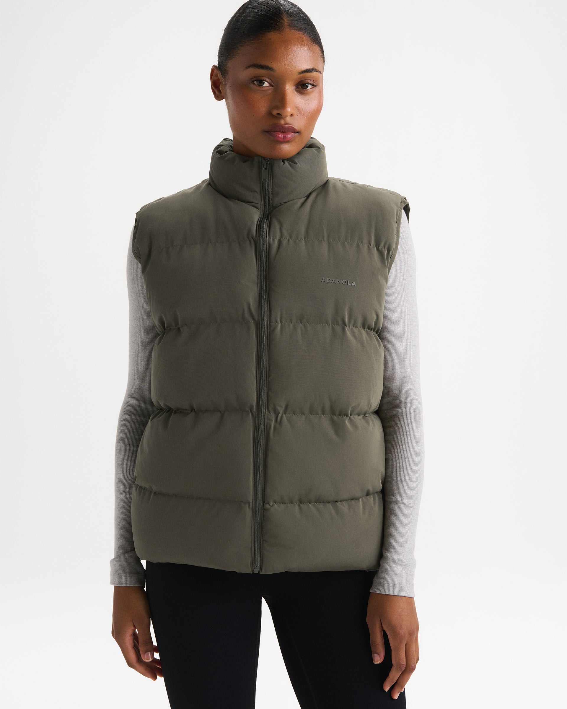 Puffer Gilet - Olive Green