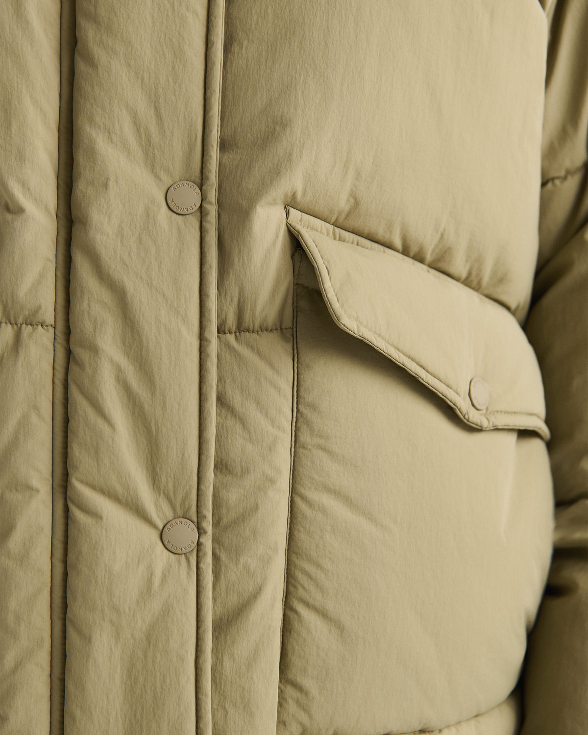 Funnel Neck Puffer Jacket - Pistachio Green