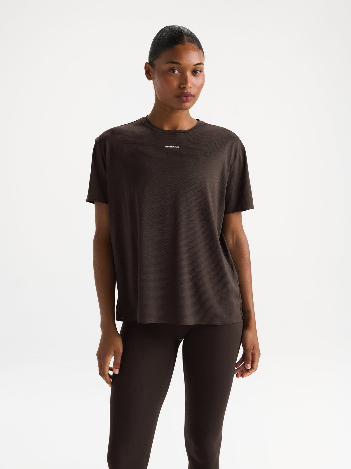 Mesh Active Short Sleeve T-shirt - Coffee Bean