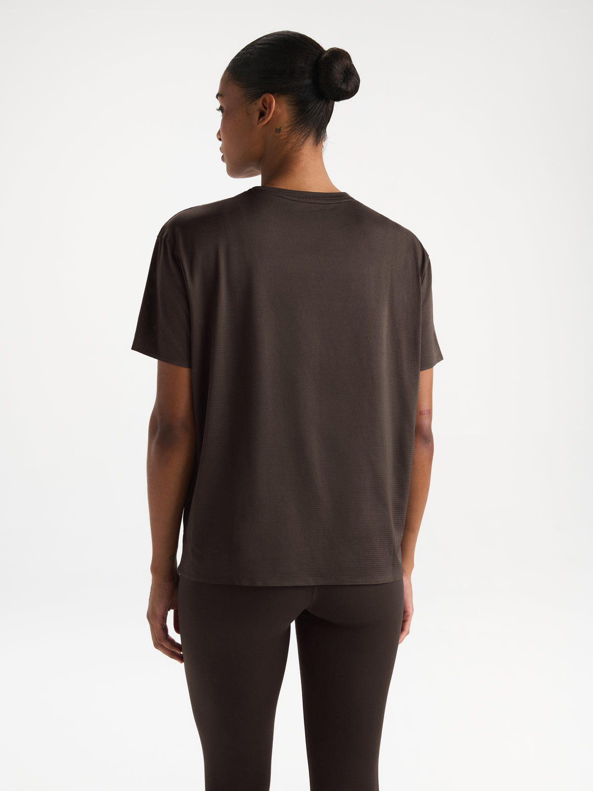 Mesh Active Short Sleeve T-shirt - Coffee Bean