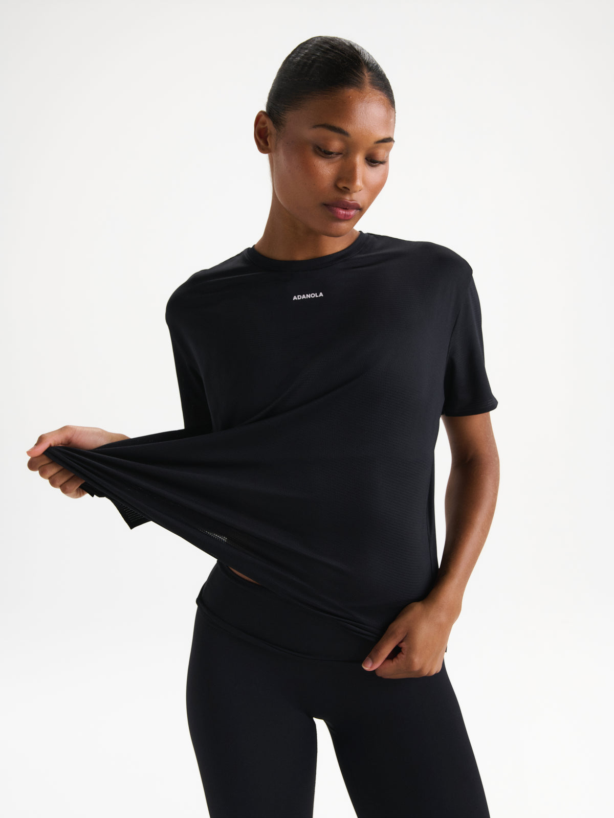 Mesh Active Short Sleeve T-shirt - Black