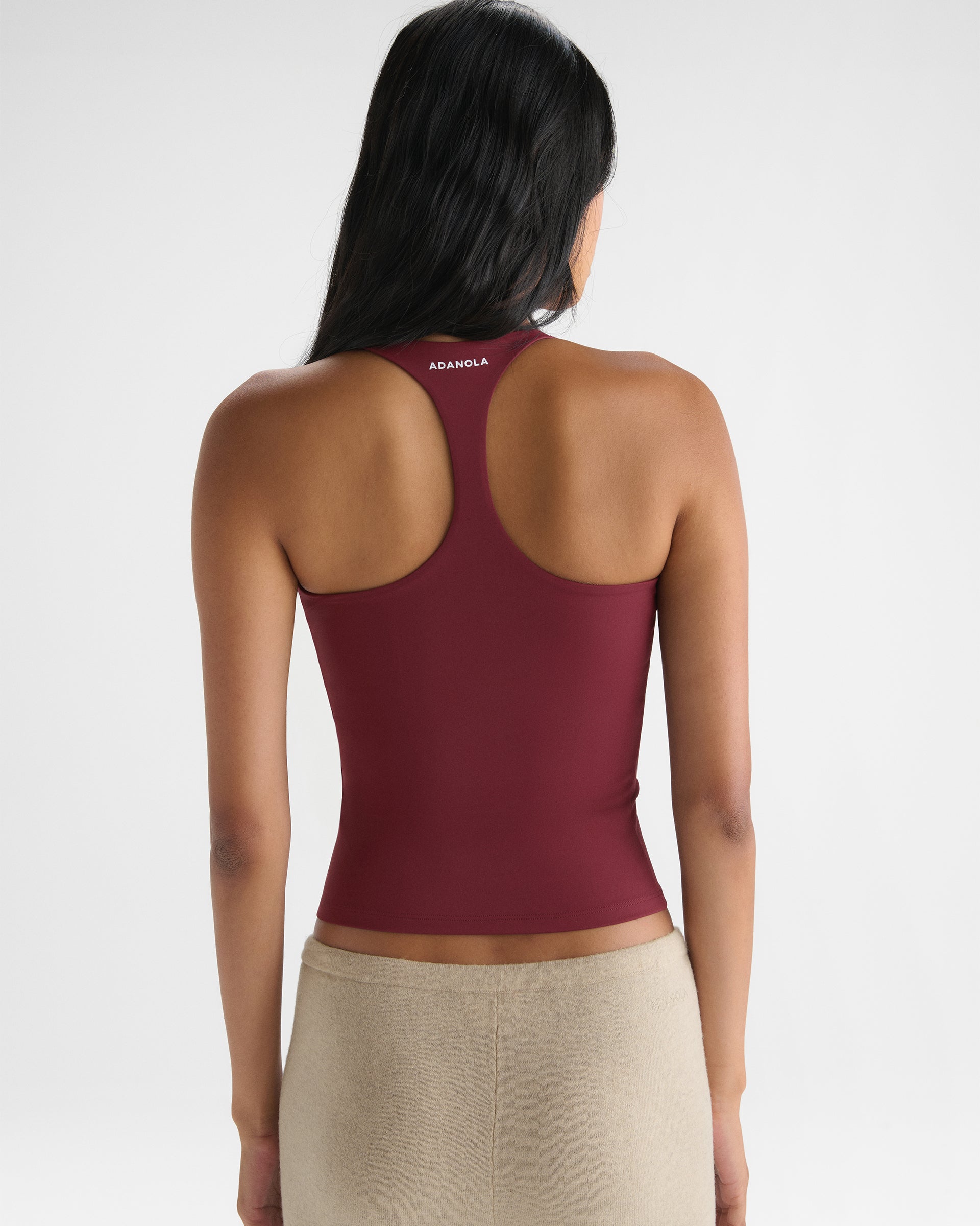 Ultimate V-Neck Racer Back Tank - Damson Red