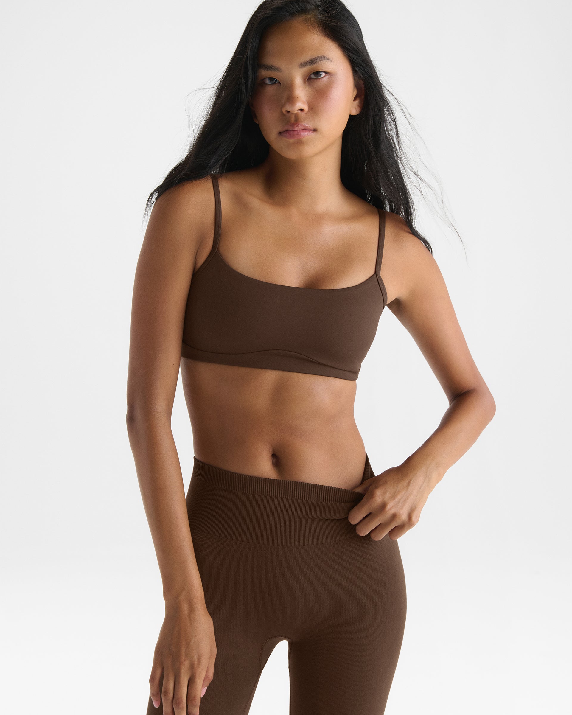 Ultimate Minimal Strappy Bra - Chocolate Brown