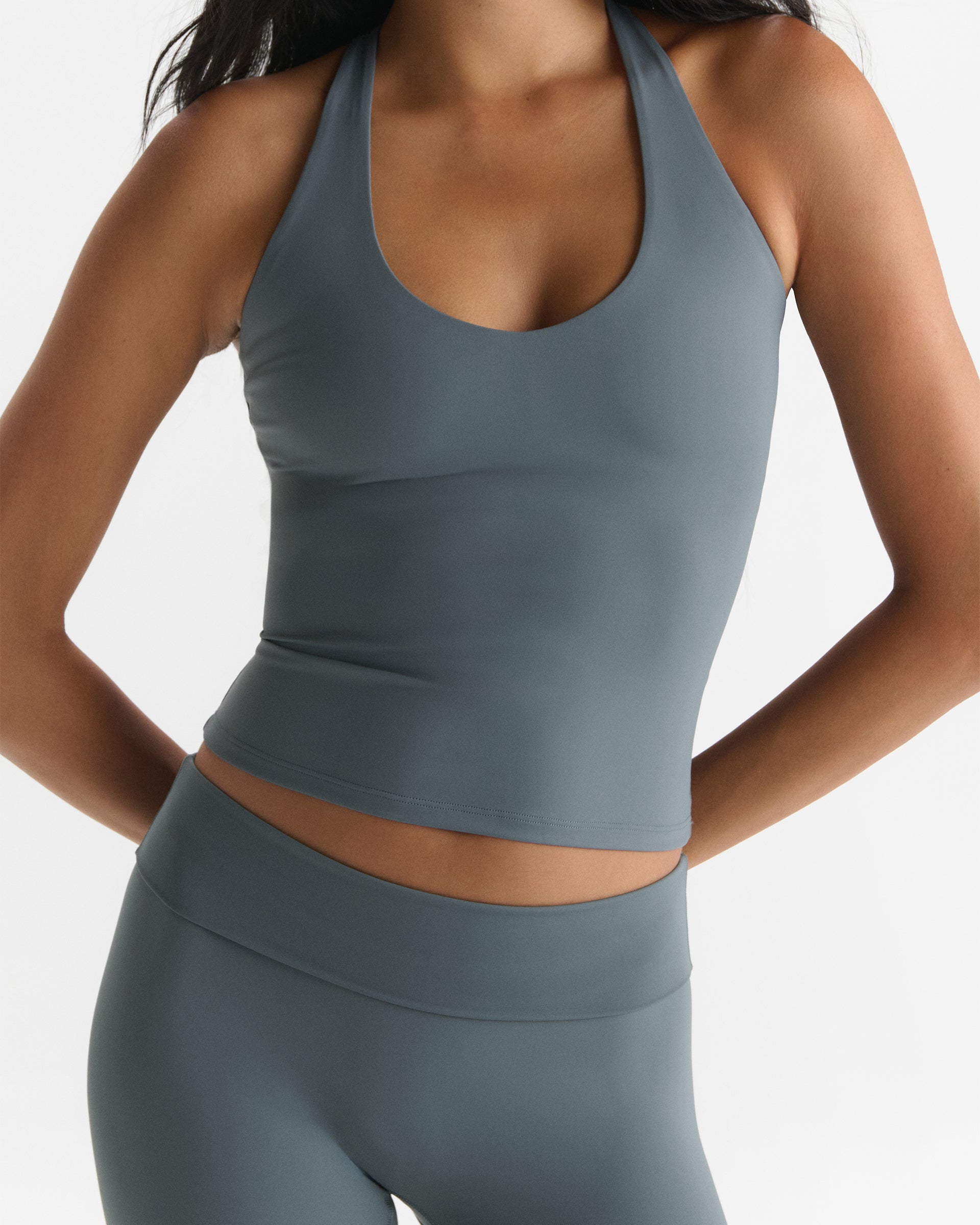 Ultimate V-Neck Racer Back Tank - Storm Blue