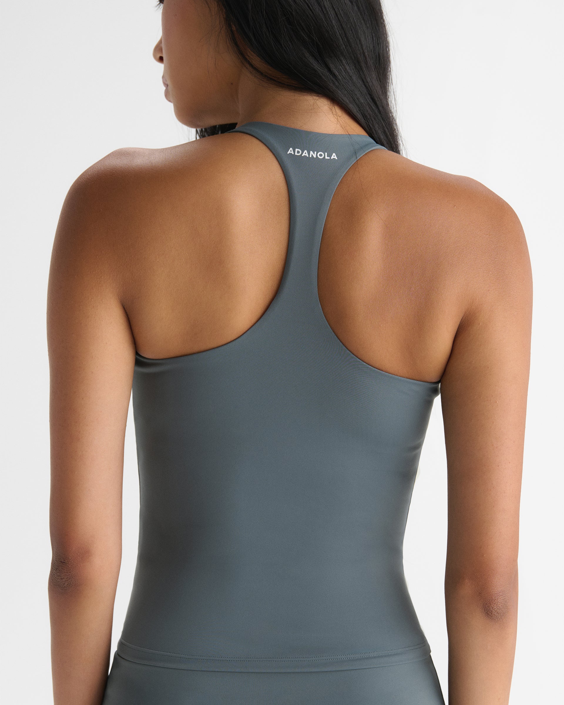 Ultimate V-Neck Racer Back Tank - Storm Blue