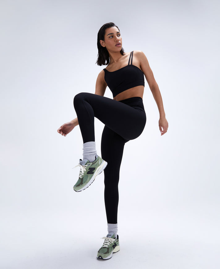 Buy Lyle & Scott women sportswear fit brand logo training leggings black  Online