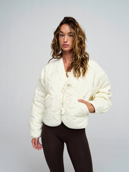 Salty Babe The Label Adeline Quilted Puffer Wrap Coat M/L