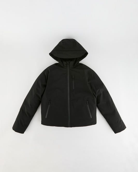 Hooded Waterproof Coat - Black