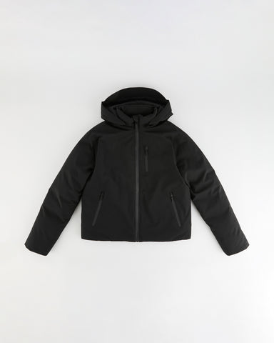 Hooded Waterproof Coat - Black