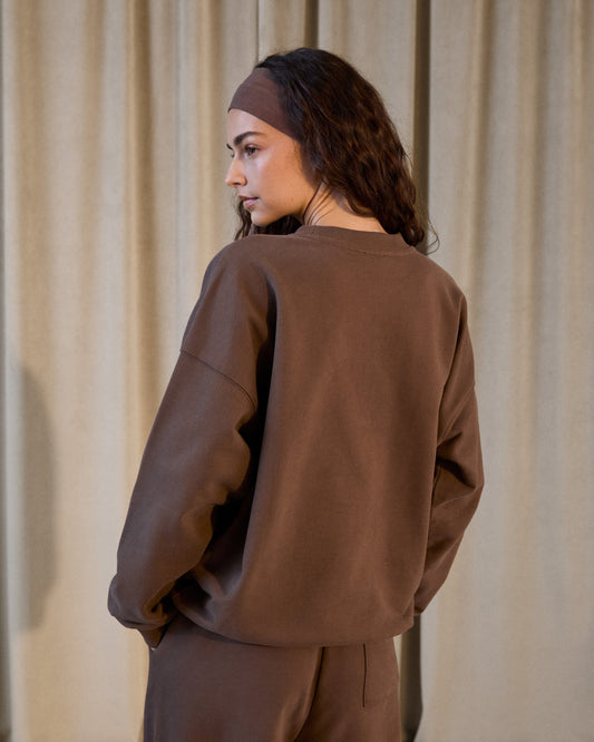 Studio Oversized Sweatshirt - Mocha Brown
