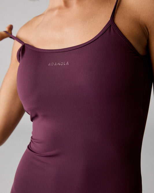 Ultimate Low Cross Back Unitard - Dark Cherry