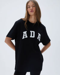 ADA Short Sleeve Oversized T-shirt - Black/White