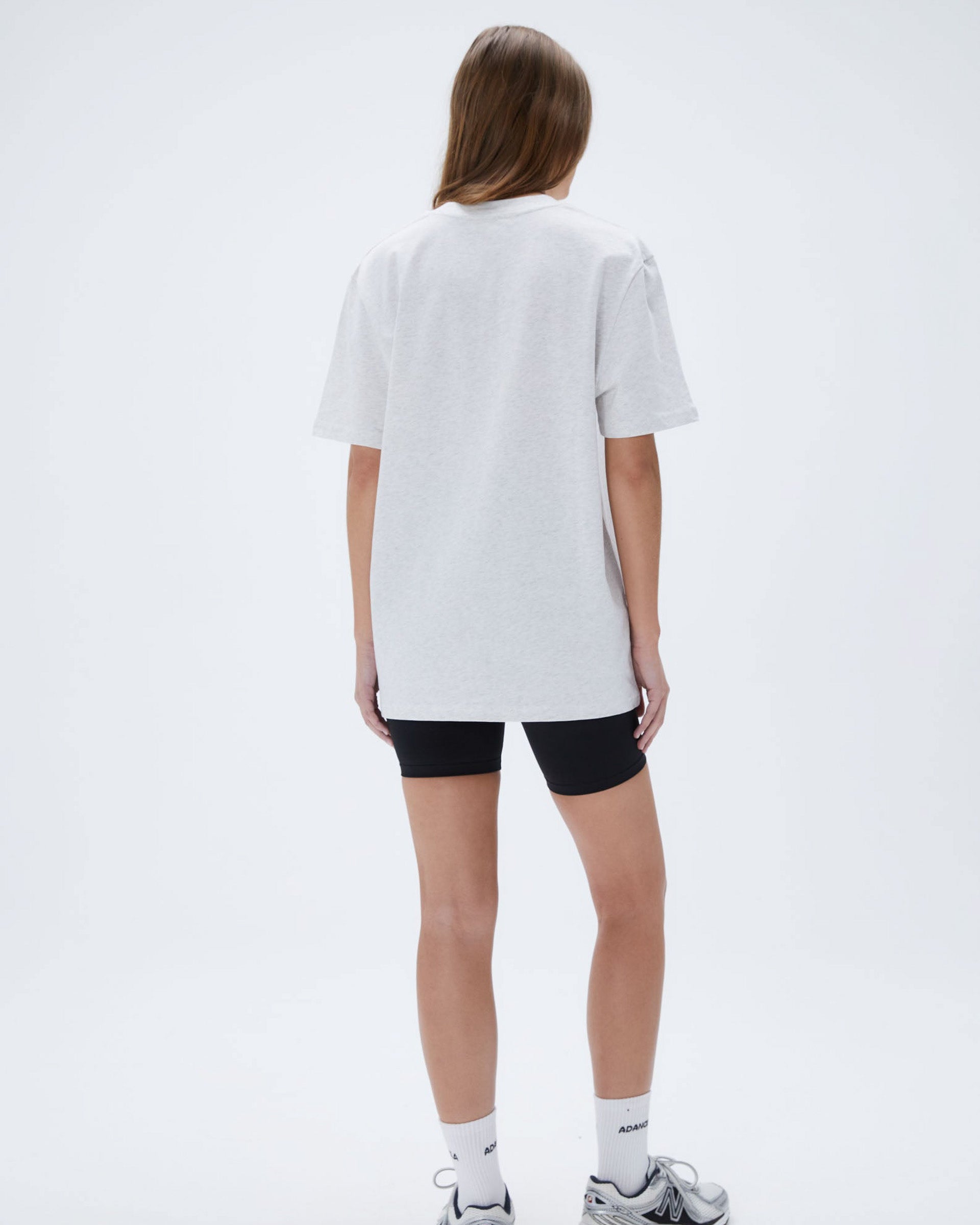 AS Short Sleeve Oversized T shirt Light Grey Melange Black AS Short Sleeve Oversized T shirt Light Grey Melange Black