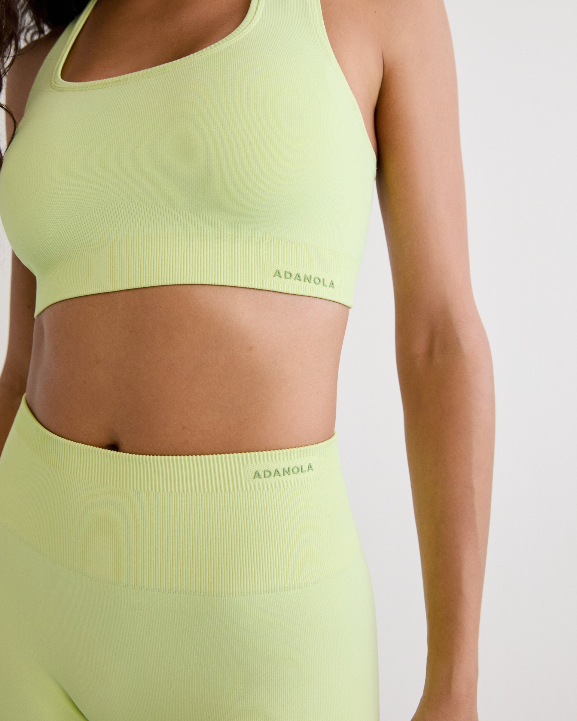 Classic Seamless Racer Back Bra - Washed Lime Green