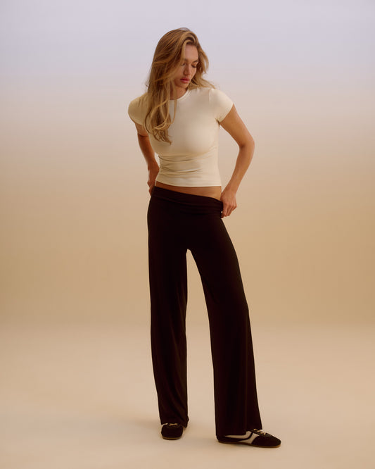 Wide Leg Yoga Pant - Black