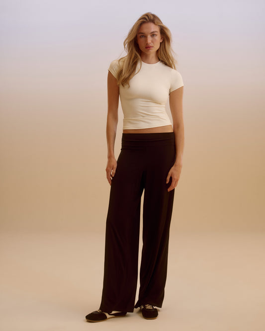 Wide Leg Yoga Pant - Black