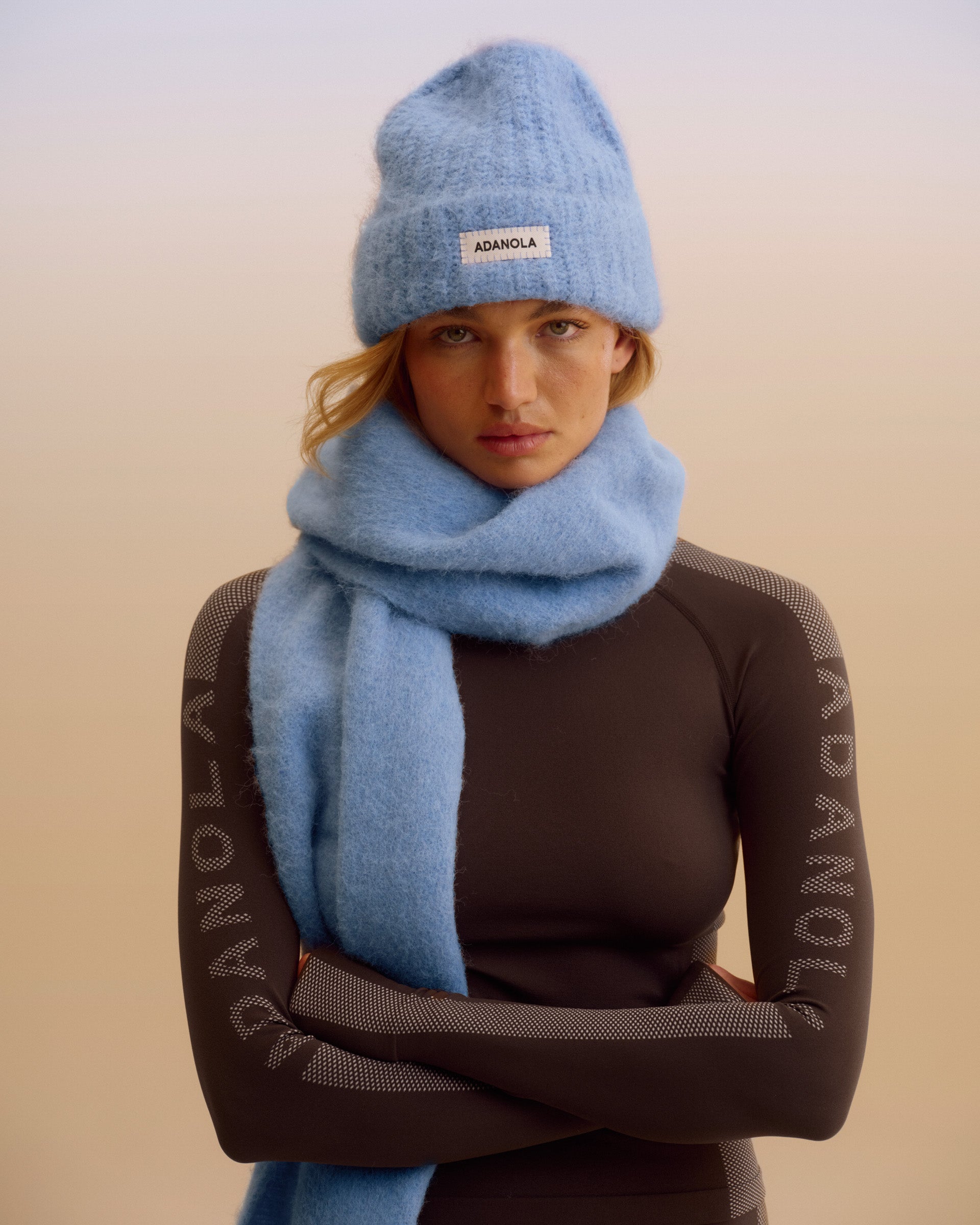 Women's Brushed Beanie - Ice Blue | Adanola – Adanola