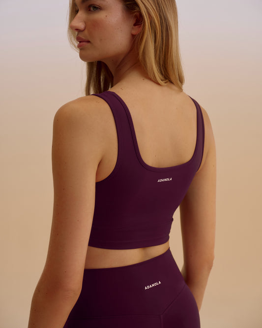 Ultimate Square Neck Bra - Dark Cherry