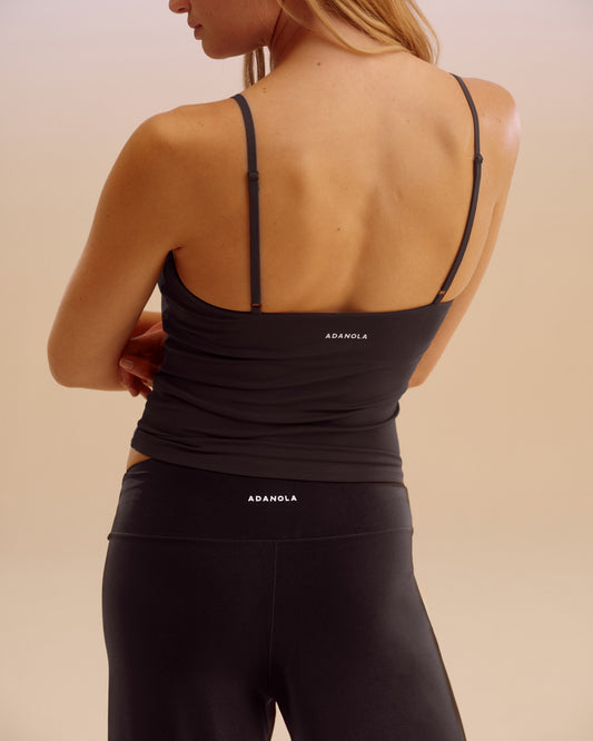 Skinny Strap Top - Coffee Bean