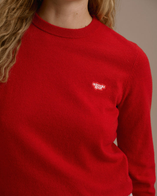 Knit Classic Crewneck Sweatshirt - Classic Red