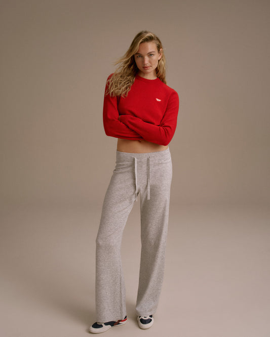 Knit Classic Crewneck Sweatshirt - Classic Red